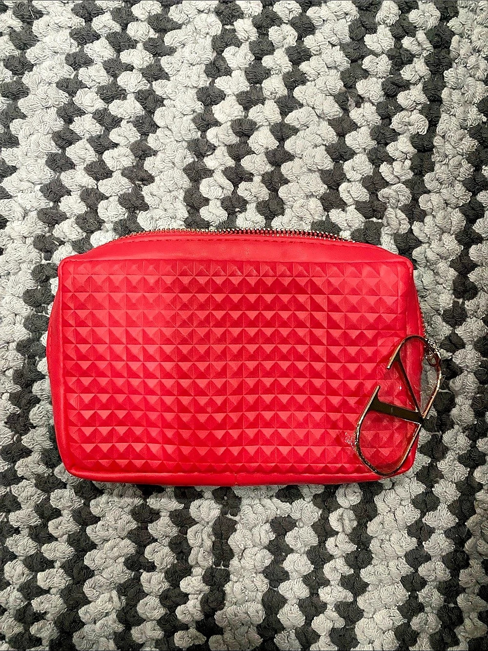 Valentino beauty Quilted Cosmetic Bag in bright Pink